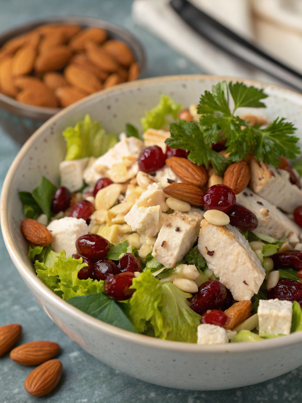cranberry chicken salad recipe almonds