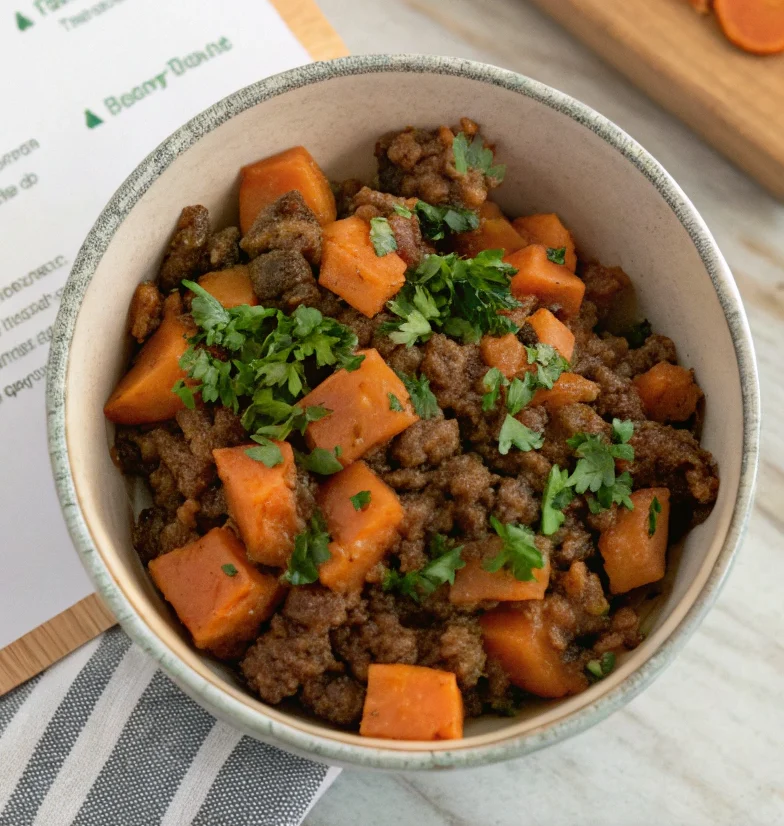 recipes with ground beef and sweet potatoes