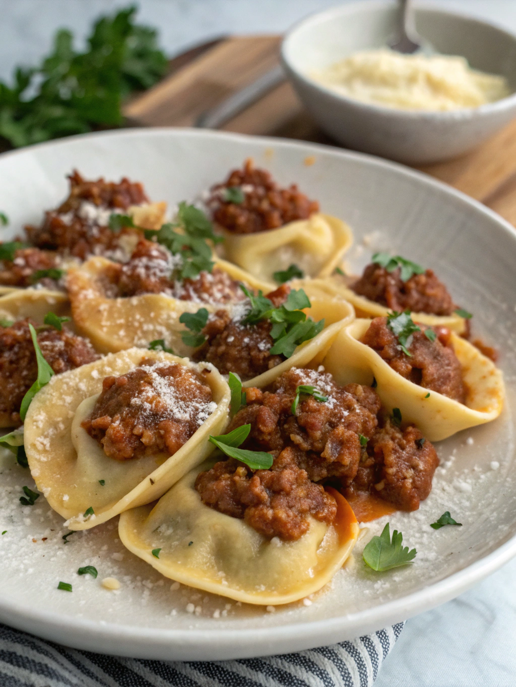 tortellini recipes with ground beef