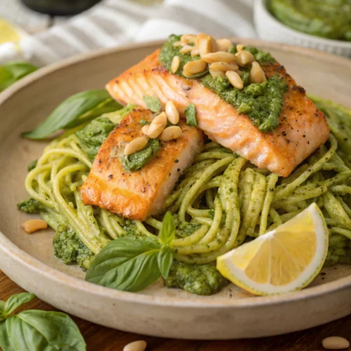 salmon and pesto pasta recipe